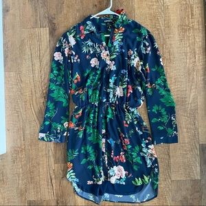 Express floral navy mini dress. Size medium